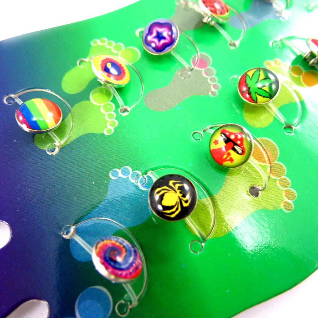 Les Trésors De Lily [K0924] – Set mit 12 „Carpe Diem“-Tutti-Frutti-Fußringen