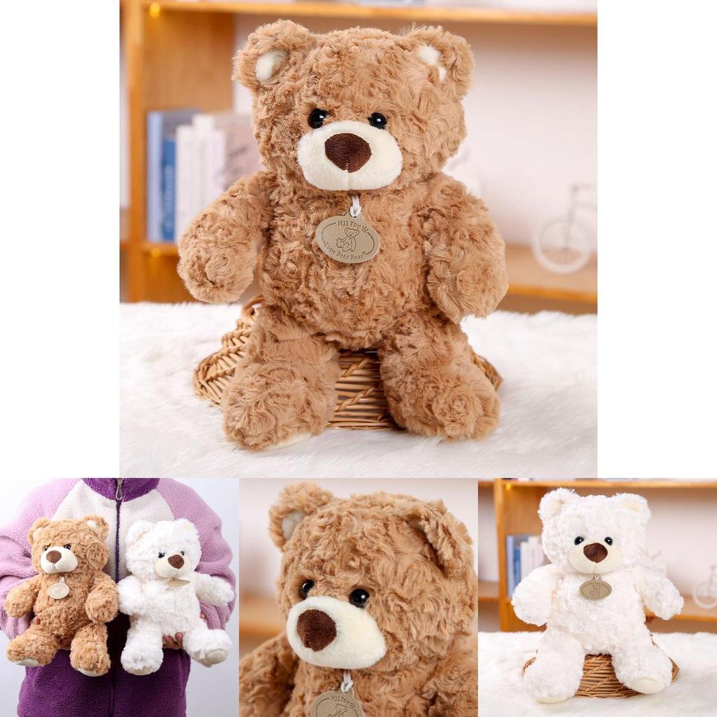 Watermelon Cute Cartoon Brown White Teddy Bear Plush Doll Toy For Kids