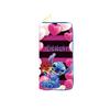 Cute Cartoon PU Leather Long Wallet for Students Single Zipper Coin Purse Makeup Bag Pink 3pcs