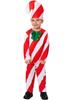 Kids Christmas Candy Cane Costume for School Festival and Stage Performance