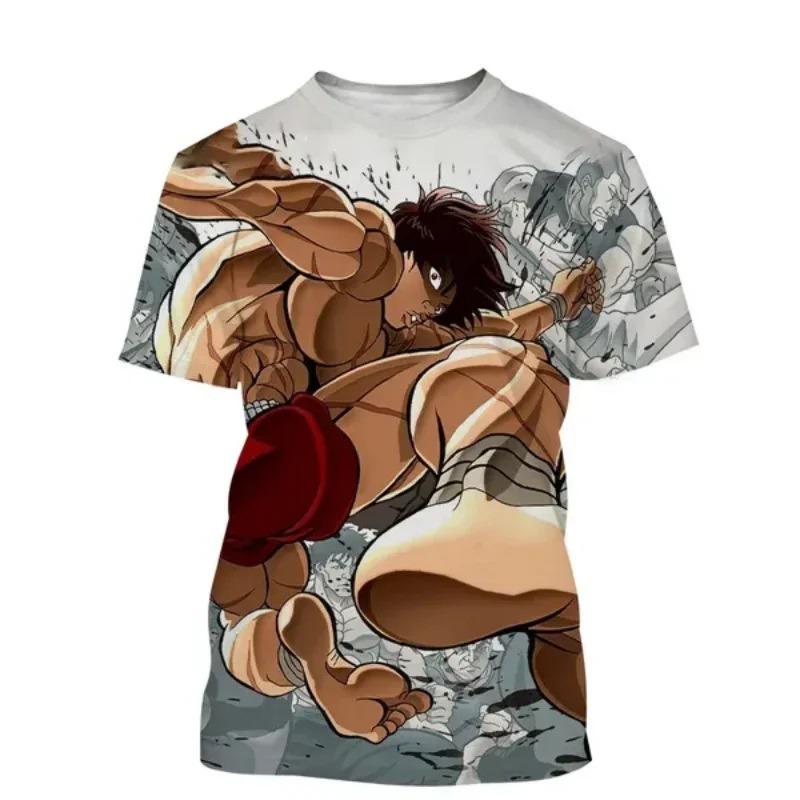 Anime Baki The Grappler Yujiro Hanma 3D Print T-Shirts Men Women Fashion Oversized Short Sleeve T Shirt Male Tees Tops Clothing
