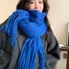 Tassel Winter Cashmere Scarves Mohair Long Shawl Classic Wool Scarf  Student