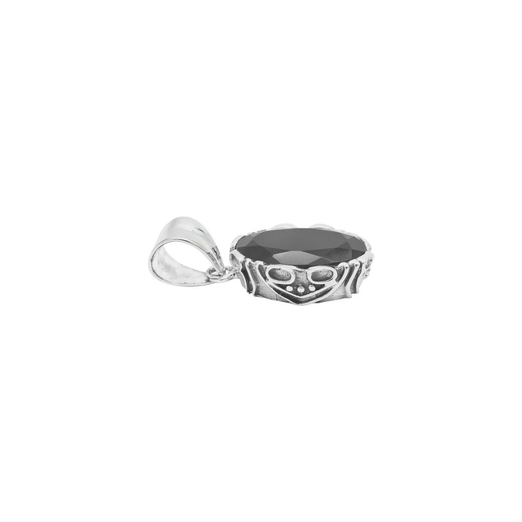Black Spinel 925 Sterling Silver Pendant - Gemstone Jewelry