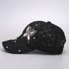 Butterfly Visors Cap Rhinestone Mesh Peaked Hat Fashion Flower Baseball Cap  Women