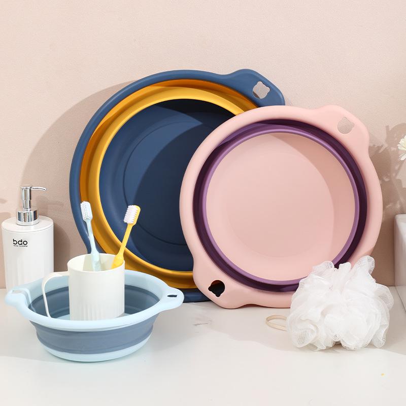 Portable Folding Washbasin: Large Plastic Basin for Students, Children, Dorms & Laundry