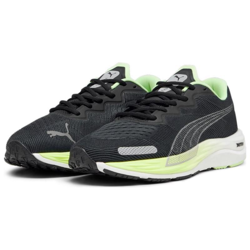 Puma Velocity Nitro 2 Round Toe Slip Resistant Durable Low Top Casual Running Shoes Men Sneaker Black Green 195337-18