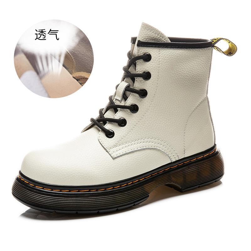 

Suction film bottom Martin boots women s 2025 autumn new women s platform short boots women s casual British style leather women s boots tide 35 бежевый