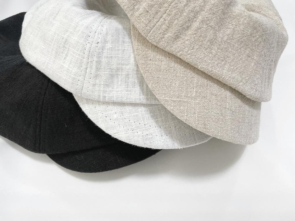 Women's Unisex Natural Linen Boy Cap Ball Cap Basic