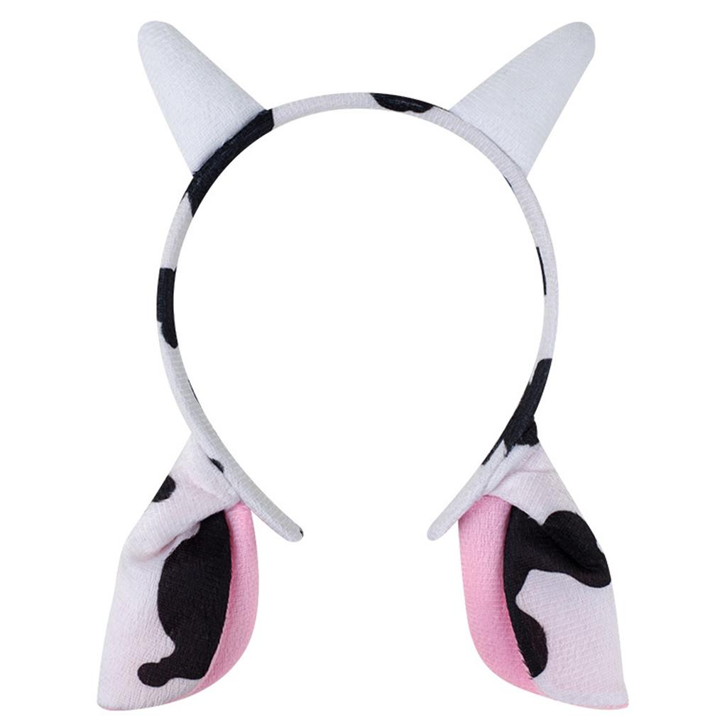 Cute Cartoon Cow Horn Headband Soft Fabric Elastic Design for Kids Teens and Adults Anime Lover Cosplay Event Accessory