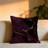 Marble Texture Cushion Cover Cozy Velvet Throw PillowSoft Warm Cushion For Sofa  Bed