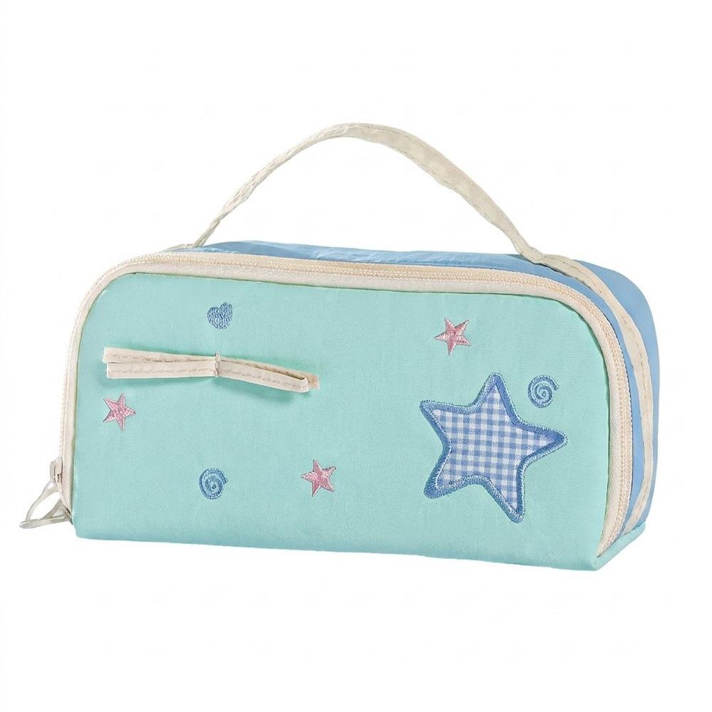 

Multi-layer Pen Bag Star Design Stationery Bag Aesthetic Pencil Case Students мятный/синий