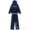 Spider Letter Foamed Hoodie Jogger Set Mens Streetwear Loose Fit Cotton Sweatshirt Pants Winter 2025