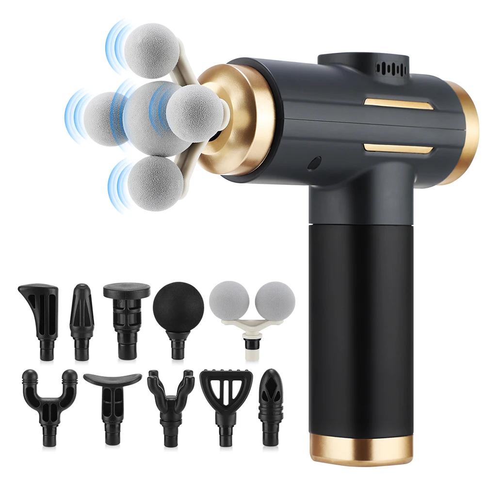 24W High Power Fascia 99 Speed Levels 11 Heads 8mm Deep Tissue Muscle Massager Electric Body Relaxation Massage Gun