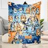 Soccer Fun Bluey Customize Text Blanket Throw Personalized Blanket Soft & Cozy Versatile for Bed Office Chair Couch Seaside Four Seasons Universal