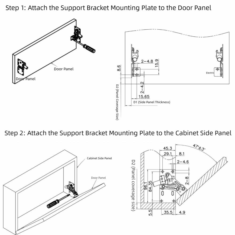 Down Sink Self-Closing Cabinet Hinges Heavy Duty Stainless Steel Pivot Hinge 45 Degree Tilt Rustproof Tip-Out Hinges Sink Drawer