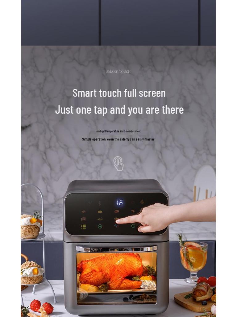 Smart Touchscreen Air Fryer: Smoke-free, Oil-free, Multifunctional Electric Oven for Home Use