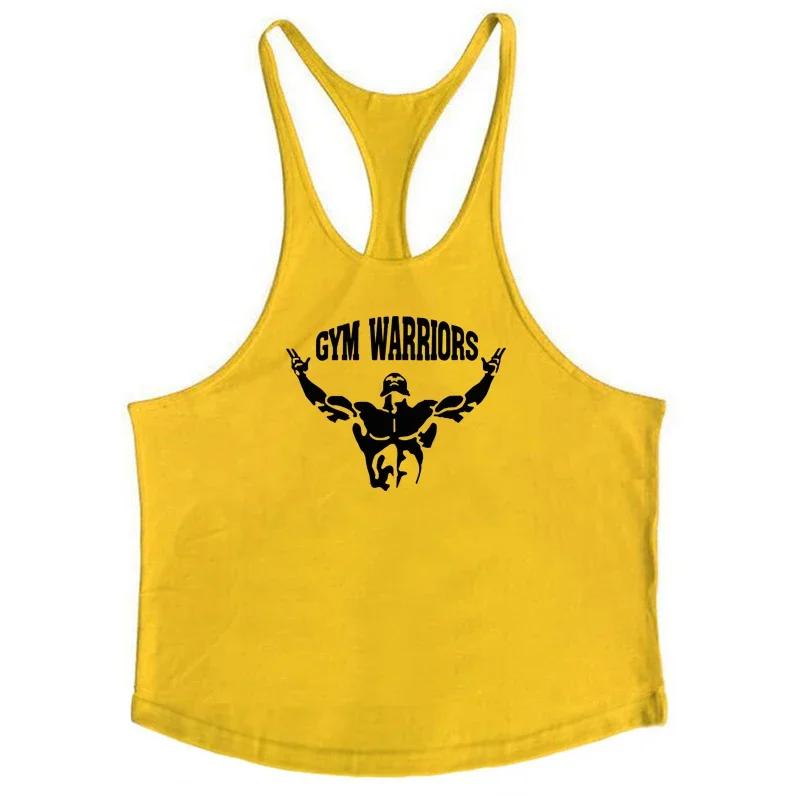 Muscleguys Running Vests Mens Bodybuilding Stringer Tank Tops Gym Clothing Cotton Sleeveless Shirt Summer Sports Singlets Workout Tanktop