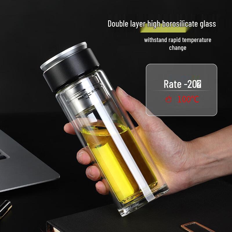 Portable Borosilicate Glass Tea Infuser Bottle