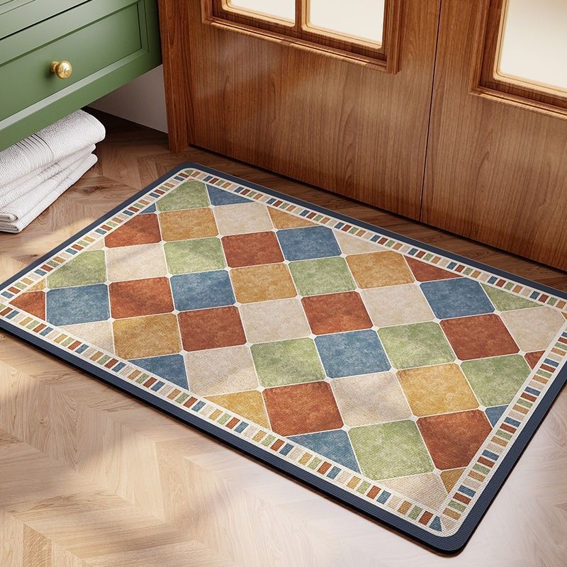 American Luxury Retro Diatomaceous Mud Mat Moisture-wicking Quick Dry Non-slip Mat Bathroom Bath Area Door Dirty Foot Pad