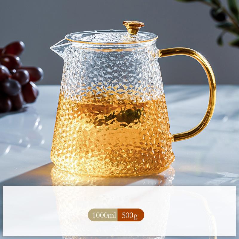 GIANXI Heat Resistant Glass Tea Pot Chinese Kung Fu Tea Puer Tea Kettle High Quality Convenient Glass Teapot