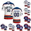 Customizable Hockey Jersey Personalized Sports Shirt Team Logo Printed V Neck Short Sleeve Athletic Wear for Adults and Youth