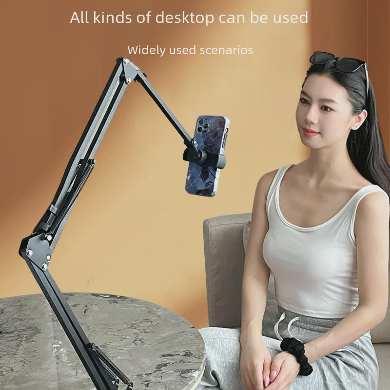 Adjustable Stand for Mobile Phones & Tablets – Ideal for Desks, Lazy Viewing, Video Streaming, and TV Watching