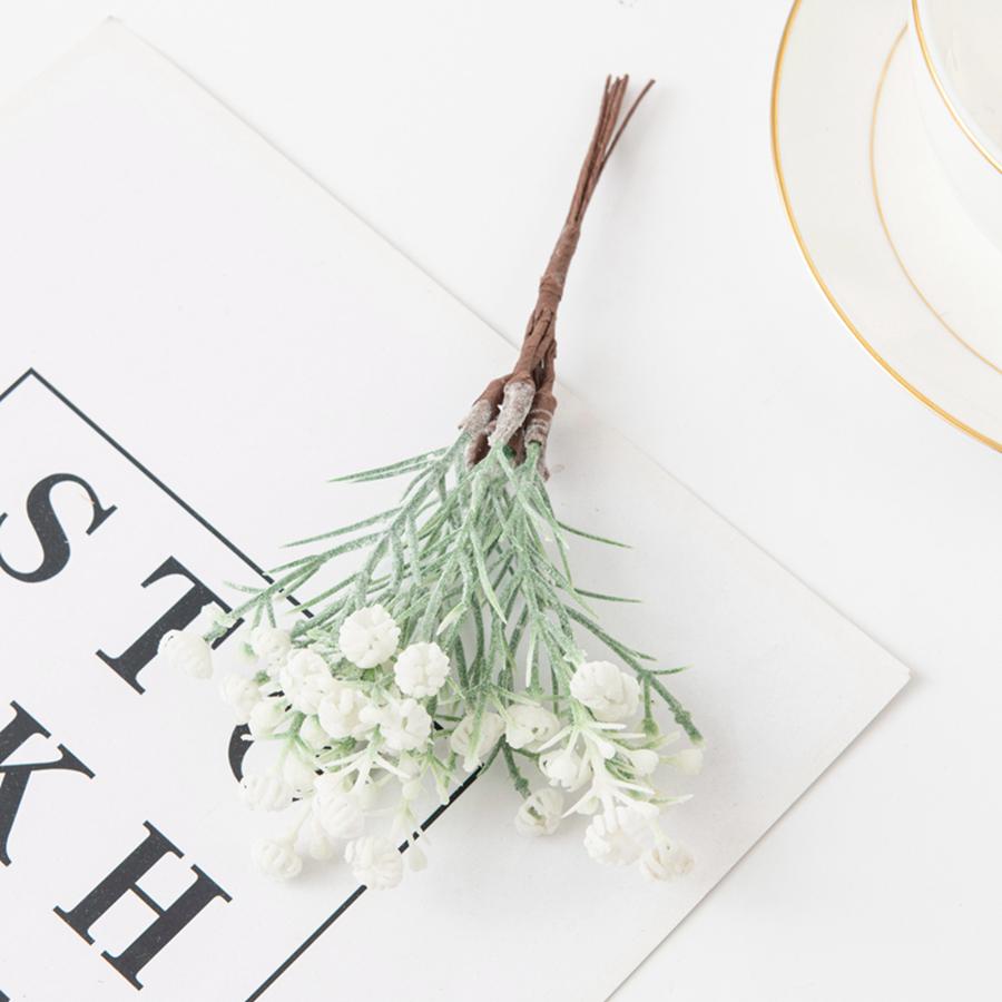 6 шт. Искусственные растения Фиолетовая пластиковая гипсофила Сделай сам Рождественский венок Аксессуары для домашнего декора Скрапбукинг Свадебные искусственные цветы белый