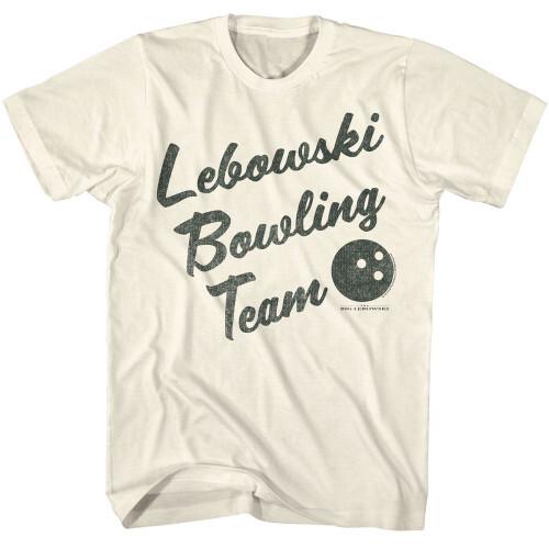 Big Lebowski Bowling Team Natural T-Shirt Unisex T-Shirt M