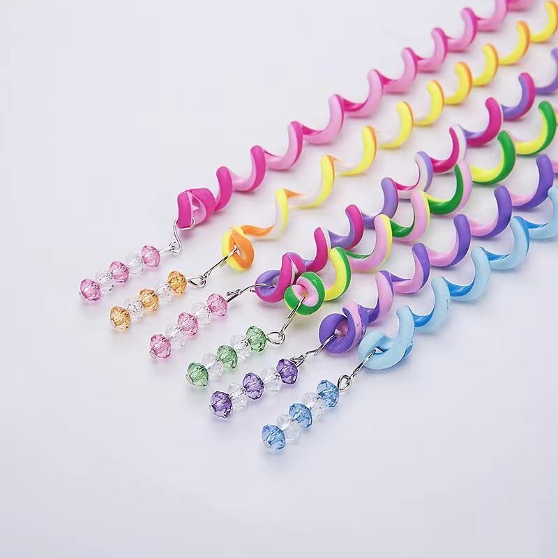 6 buc/lot Curcubeu Color Bentita Fete Hair Band Elastic Hair Bands