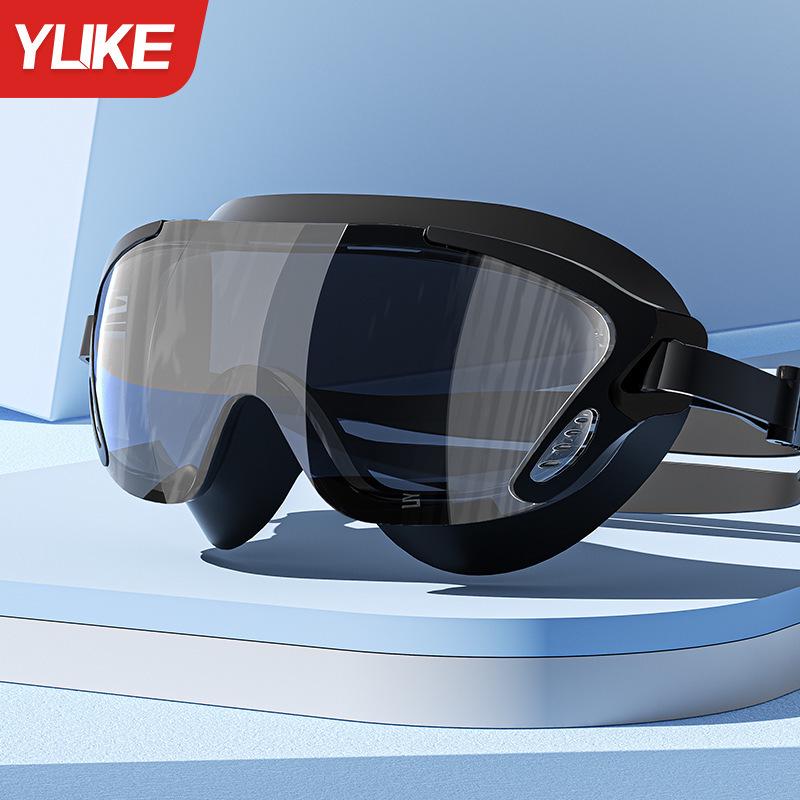 Wysokiej rozdzielczości Wodoodporne Gogle Pływackie Przeciwmgielne z Korekcją Wzroku dla Dorosłych z Przezroczystą Soczewką Szerokokątną