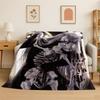 Black Butler Cartoon Anime Flanelldecke Weiche Warme Überwurfdecke für Schlafzimmer Wohnzimmer Bett Reise Camping Picknick Geschenk