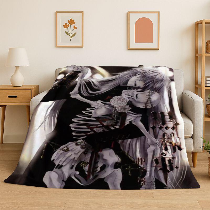 Black Butler Cartoon Anime Flanelldecke Weiche Warme Überwurfdecke für Schlafzimmer Wohnzimmer Bett Reise Camping Picknick Geschenk