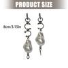 Elegant Asymmetric Baroque Pearls Earrings Featuring Spikes Details for Sweet Versatile Style In Sturdy Alloy