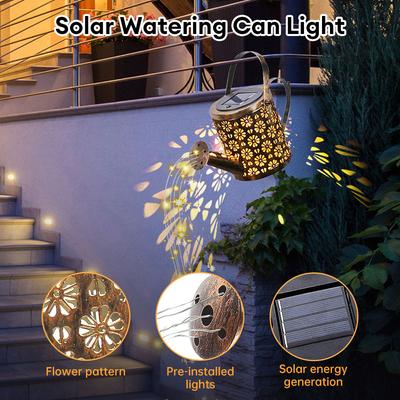 Solar-Gießkanne mit Kaskadenlicht, Wasserkanne, Solarleuchten, Garten, dekorative Solar-Wasserfallleuchten, wasserdichtes Hängelicht