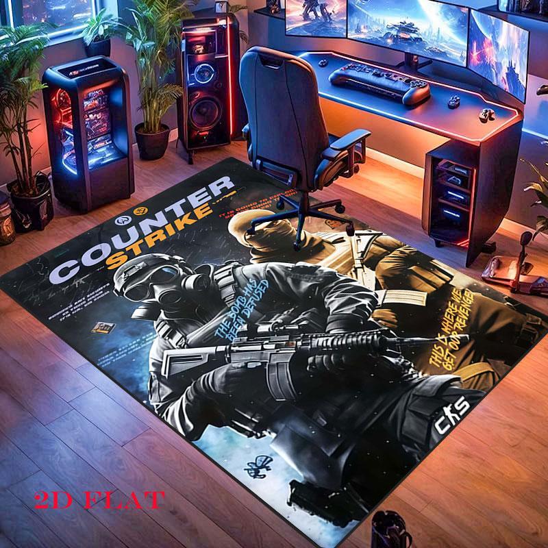 Counter-Strike 2 poster Carpet Rug for Living Room Bedroom Home Sofa Decoration,Kids play Nonslip Floor Mat