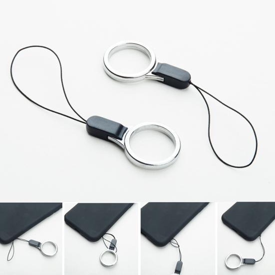 2 Stück Kunststoff Fingerriemen Universal Kordel Ring Lanyard Zubehör für Schlüssel Telefon