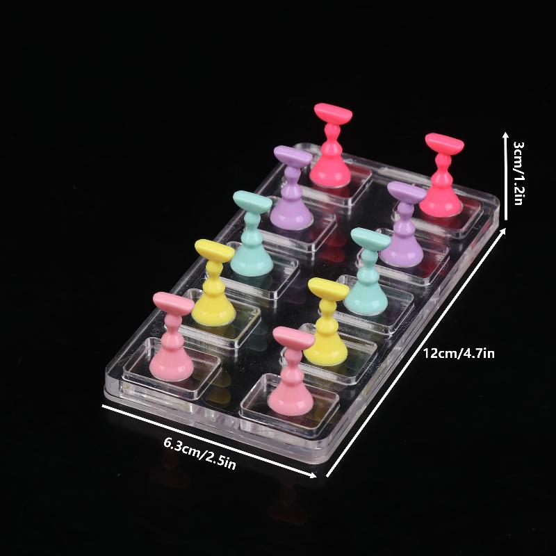 1 Set Non-Magnetic Nail Display Acrylic Nail Display Stand Tips Holder Nail Practice Stand Fingernail Diy Manicure Stand Tools