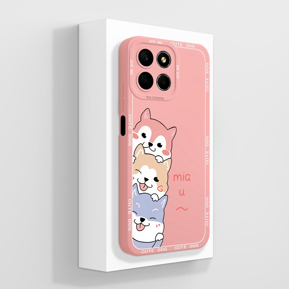 For Honor X8 X8A Case Creative Anime All Body Upgrade Soft Liquid Silicone Mobile Back Cover For Huawei Honor X 8 5G Protectors