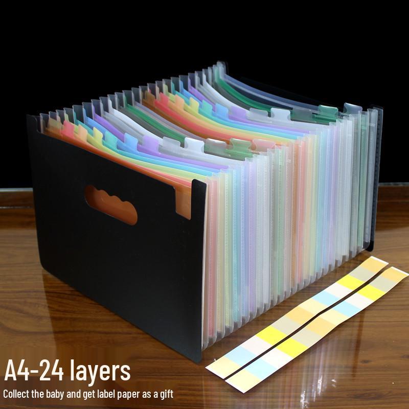

Расширяющаяся папка-гармошка A4: Настольный зажим для хранения договоров и квитанций