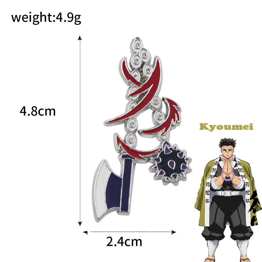 Anime Demon Slayer Kimetsu No Yaiba Sword Brooch Pins Tomioka Giyuu Kochou Shinobu Weapon Brooch Cosplay Jewelry Accessories