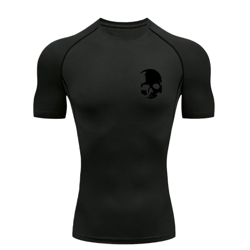 Skeleton Men's Sports T-shirt for Fitness Training Fitness Compression Men's Training T-shirt  Workout T-Shirt
