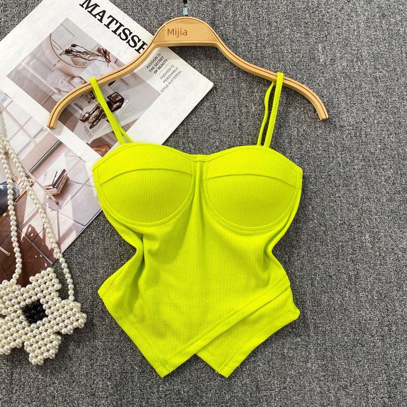Pure Desire Sexy Outwear Silm Irregular Spaghetti-Strap Vest