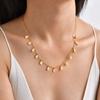 Trendy Water Drop Pendant Necklace for Women, High Quality Gold Plated Stainless Steel Chain Necklace,Party Daily Jewelry Gift
