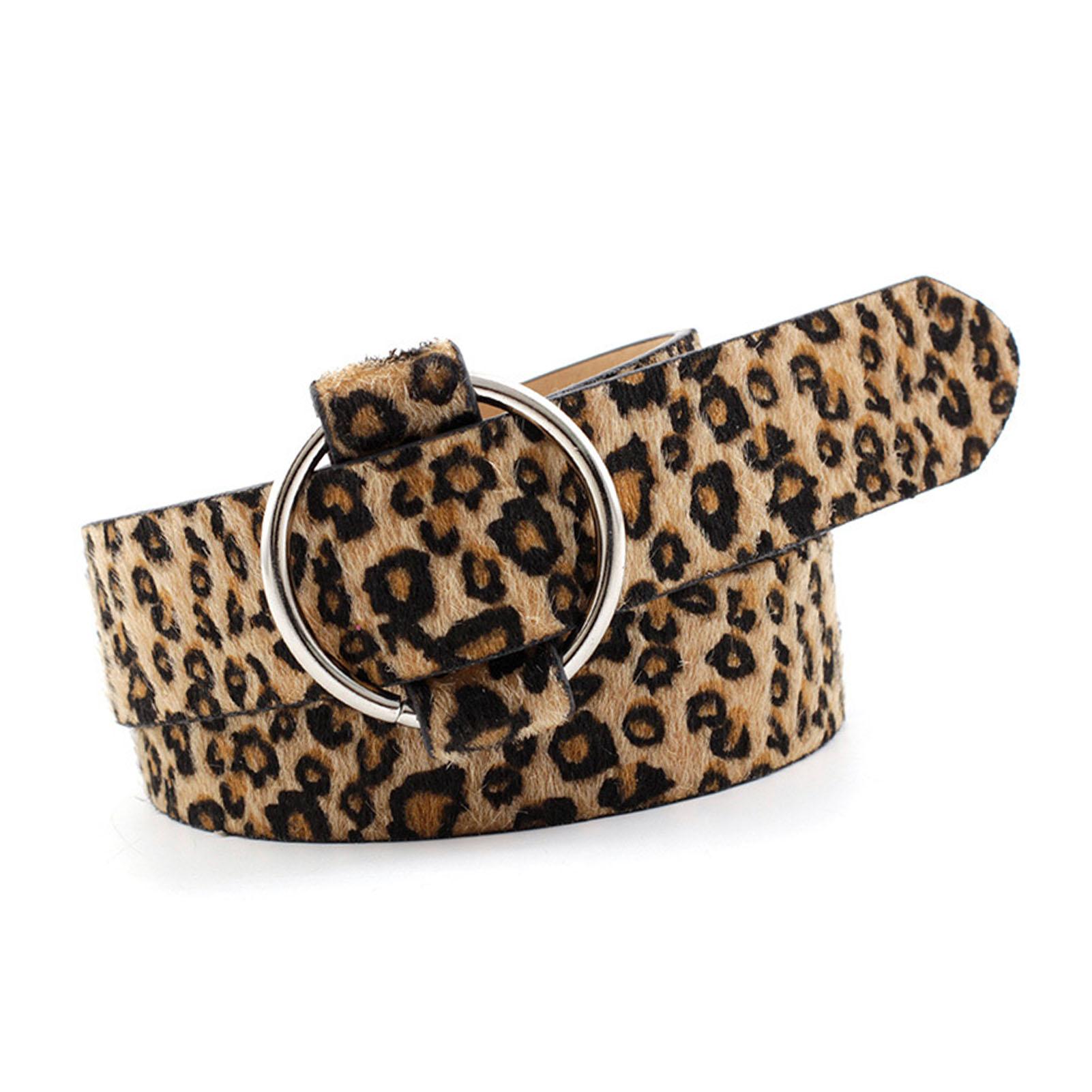 

Women Round Buckle Belt Fashionable Casual Comfortable Texture Belt for Formal Loose Pants Dress