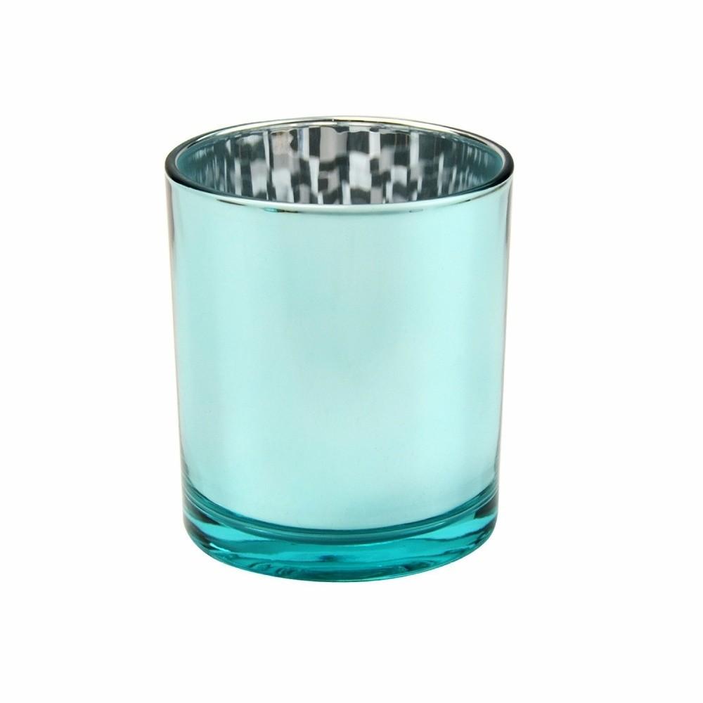 Creative Electroplated Glass Candle Cup Colorful Aroma Aromatherapy Cup Empty Glass Container Living Room Ornament