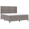 Boxspring Bed with Pillows and Headboard Taupe 200 X 180 Cm Fabric
