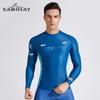 Set pentru bărbați cu mânecă lungă, protecție UPF 50, tricou de protecție solară pentru înot și pantaloni scurți de boardshorts, pentru snorkeling, surfing, înot