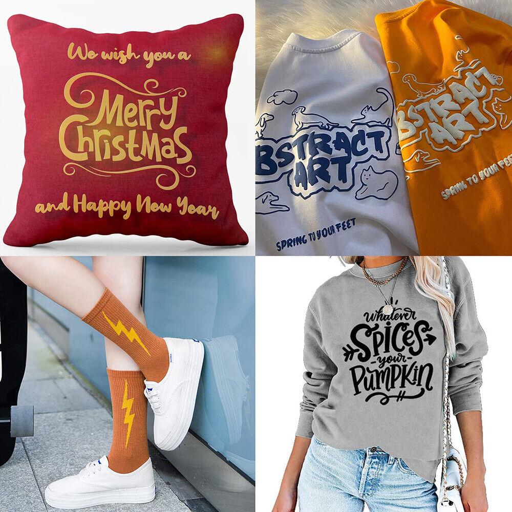 3D Puff HTV Vinyl 6 Colors Sweatproof Quick-Peel for Gym Apparel Decor Pillow Sportswear Lettering Craft Supply with Foam Effect