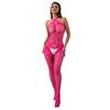 Sexy Mesh Cross Halter Bodysuit: Open Crotch, Erotic Sleepwear, Passionate Lingerie