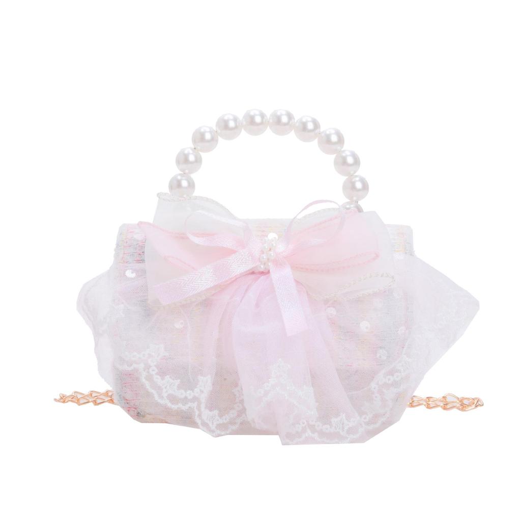 2025 Kinder Prinzessin Perle Schleife Umhängetasche